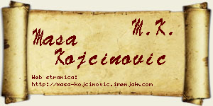 Maša Kojčinović vizit kartica